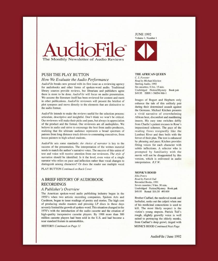 First issue of AudioFile Magazine