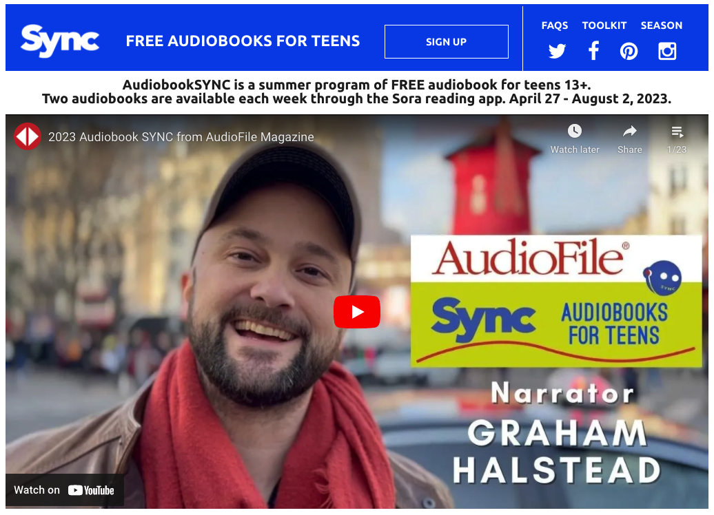 SYNC homepage with Graham Halstead video visible