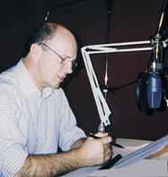 Simon Winchester in the studio